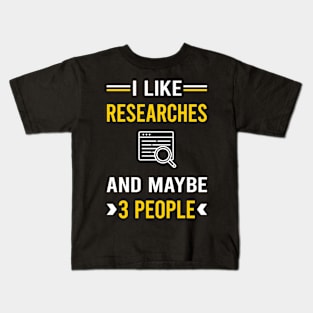3 People Research Researcher Kids T-Shirt